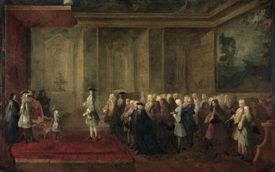 Recepción de Cornelis Hop (1685-1762) como legado de los Estados Generales en la corte de Luis XV, 24 de julio de 1719 de Louis Michel Dumesnil