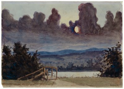 Nubes oscuras, c.1901 (acuarela y lápiz sobre papel) de Louis Michel Eilshemius