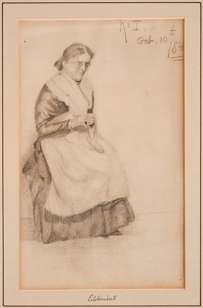 Tejiendo, 1884 de Louis Michel Eilshemius
