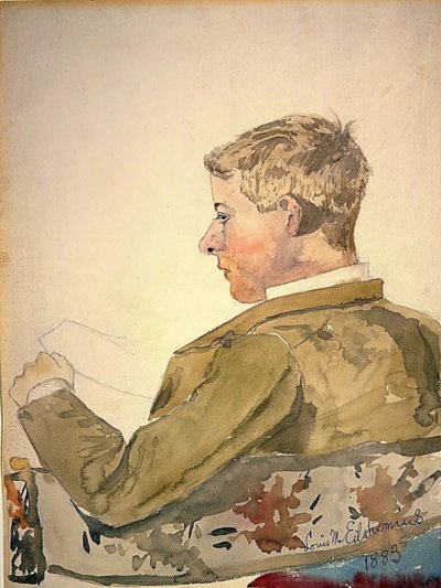 Retrato de compañero de estudios en Cornell, 1883 de Louis Michel Eilshemius