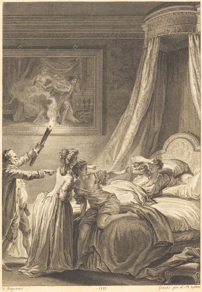Le gascon puni de Louis Michel Halbou and Antoine Jean Duclos after Jean Honoré Fragonard