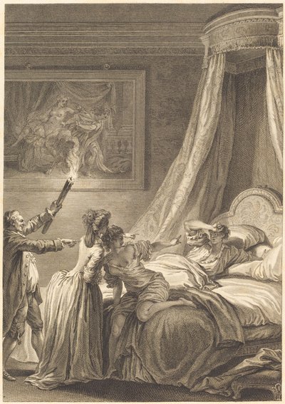 El gascón castigado de Louis Michel Halbou and Antoine Jean Duclos after Jean Honoré Fragonard