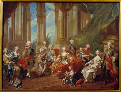 Rey Felipe V (1683 - 1746) de España y su familia de Louis Michel van Loo