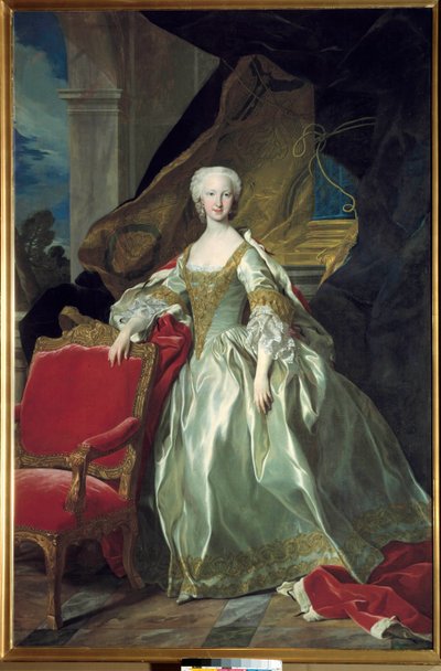 Retrato en pie de Marie Therese Raphaelle, Infanta de España, Delfina de Francia (1726 - 1746) de Louis Michel van Loo