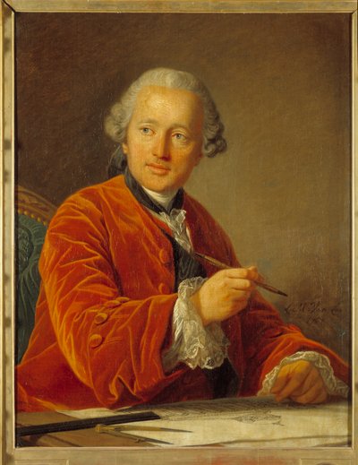 Retrato de Germain Soufflot (1713-1780) arquitecto del Panteón de Louis Michel van Loo
