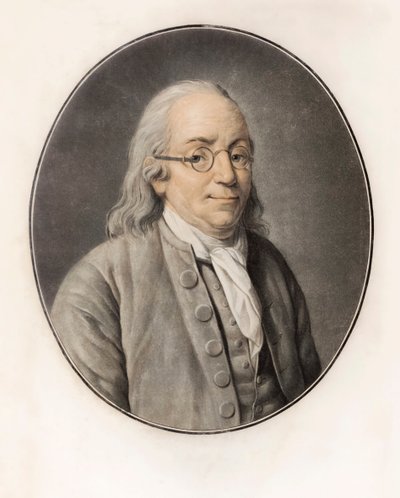 Benjamin Franklin Retrato (grabado) de Louis Michel van (after) Loo