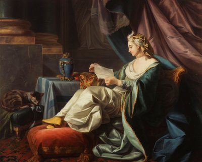 Un joven sultán leyendo una carta de Louis Michel van Loo