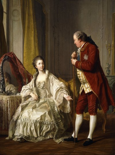 Doble retrato del Marqués y la Marquesa de Marigny, 1769 de Louis Michel van Loo