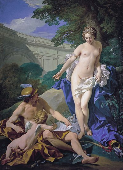 Venus, Mercurio y el Amor de Louis Michel van Loo