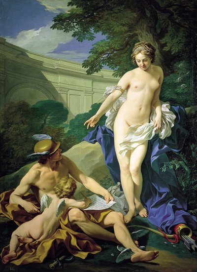 Venus, Mercurio y el Amor de Louis Michel van Loo