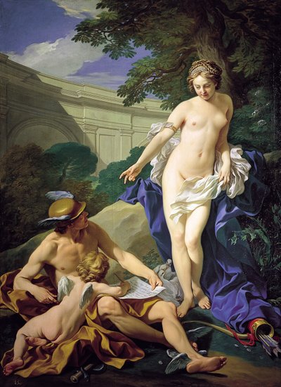 Venus con Mercurio y Cupido de Louis Michel van Loo