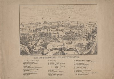 El campo de batalla de Gettysburg, c.1867 de Louis N. Rosenthal