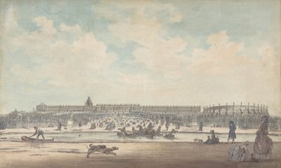 El Château de Versailles visto desde los jardines, 1779 de Louis Nicolas de Lespinasse
