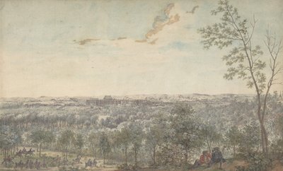 Versalles visto desde el suroeste, 1779 de Louis Nicolas de Lespinasse