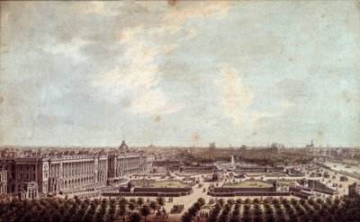 Vista de la Place Louis XV (actual Place de la Concorde en París) de Louis Nicolas de Lespinasse
