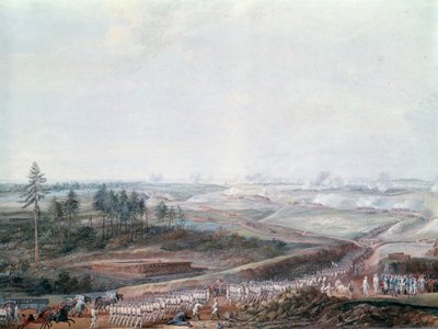 Guerra de Independencia Americana: la batalla de Yorktown el 19/10/1781 (detalle) de Louis Nicolas van Blarenberghe