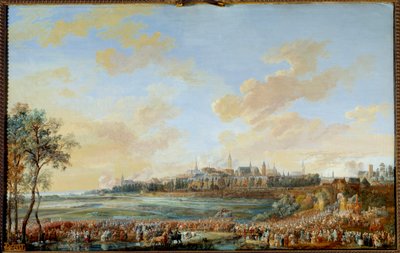 Guerra de Sucesión Austriaca: Entrada del rey Luis XV en Mons, 30 de mayo de Louis Nicolas van Blarenberghe