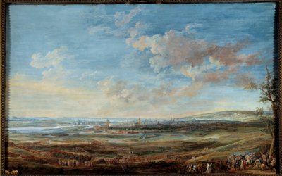 Guerra de Sucesión Austriaca (1741-1748): "Sitio de la ciudad de Maastricht por los Mariscales de Sajonia y Lowendal del 16 de abril al 10 de mayo de 1748". Gouache de Louis Nicolas Van Blarenberghe (1716-1794) de Louis Nicolas van Blarenberghe