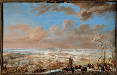 Guerra de Sucesión de Austria (1741-1748): Sitio de Bruselas bajo la nieve por el mariscal de Sajonia del 7 al 20 de febrero de 1746 de Louis Nicolas van Blarenberghe