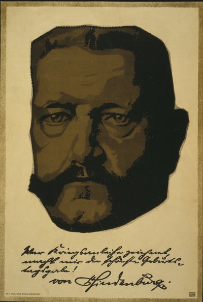 Retrato del Mariscal de Campo General Paul von Hindenburg de Louis Oppenheim