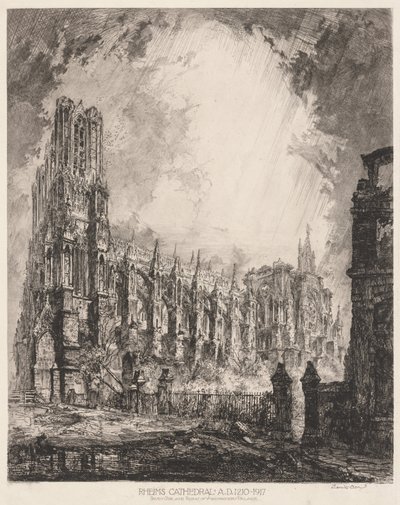 Catedral de Reims y ruinas del Palacio del Arzobispo de Louis Orr