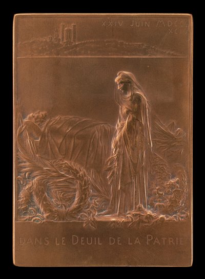 Francia lamentando al Presidente de la República [reverso], 1894 de Louis Oscar Roty