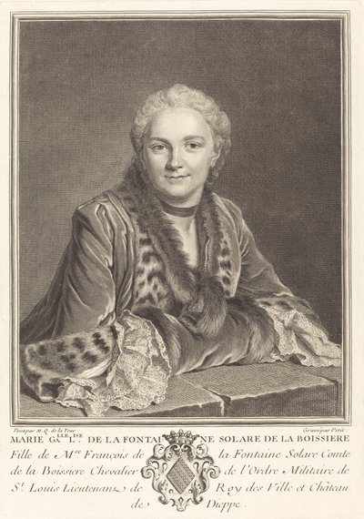 Marie Gallelise de la Fontaine de Louis Petit after Maurice Quentin de La Tour