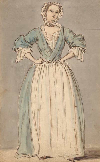Una joven con vestido azul de Louis Philippe Boitard
