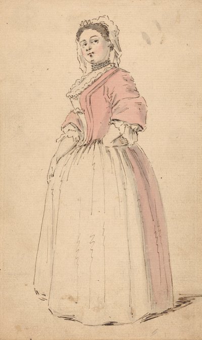 Una joven con vestido rosa de Louis Philippe Boitard