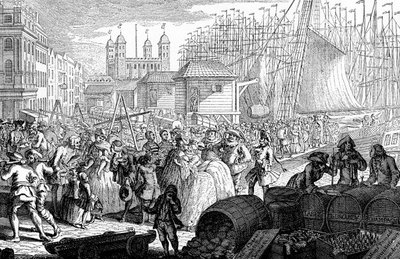 Las importaciones de Gran Bretaña desde Francia..., 1757 de Louis Philippe Boitard