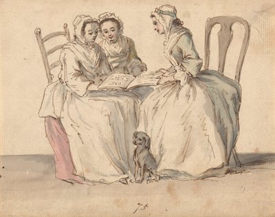 Tres mujeres sentadas de Louis Philippe Boitard