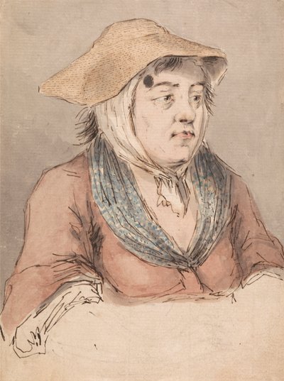 Mujer con blusón azul de Louis Philippe Boitard