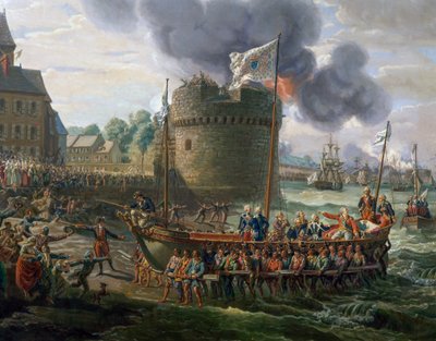 Visita de Luis XVI al puerto de Cherburgo, 23 de junio de Louis Philippe Crepin