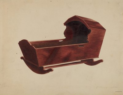 Cuna de caoba de Louis Plogsted