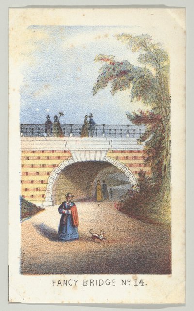 Puente de fantasía No. 14, de la serie Vistas en Central Park, Nueva York, Parte 3 de Louis Prang