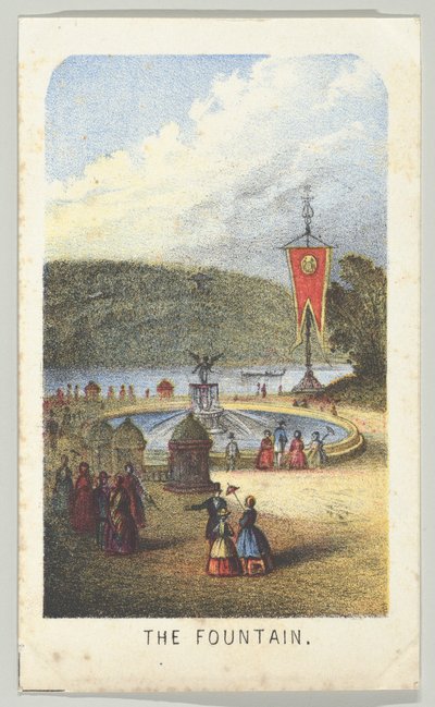 La fuente, de la serie, Vistas en Central Park, Nueva York, Parte 3 de Louis Prang