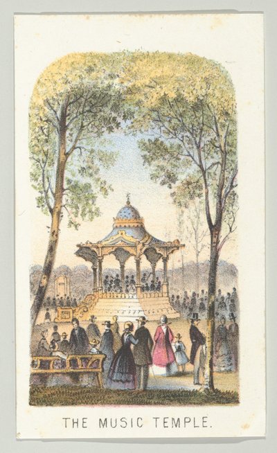 El Templo de la Música, de la serie Vistas en Central Park, Nueva York, Parte 2 de Louis Prang