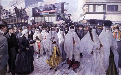 Artistas del Teatro Oriental regresando al Trocadero de Louis Remy Sabattier