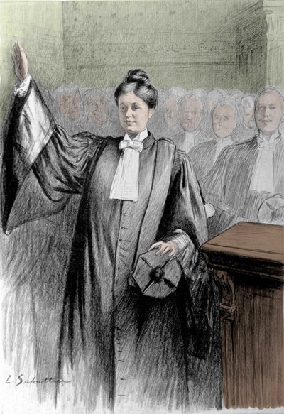 Jeanne Chauvin (1862-1926) prestó juramento el 7 de diciembre de Louis Remy Sabattier