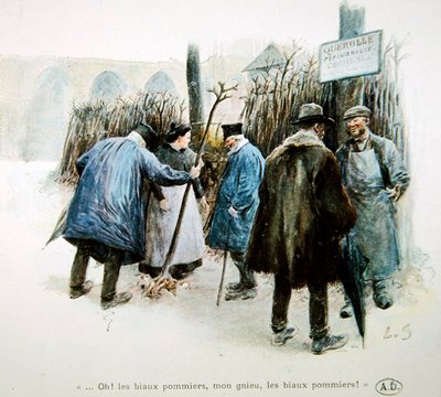 Viveristas y viveristas alabando los maravillosos manzanos de Normandía de Louis Remy Sabattier