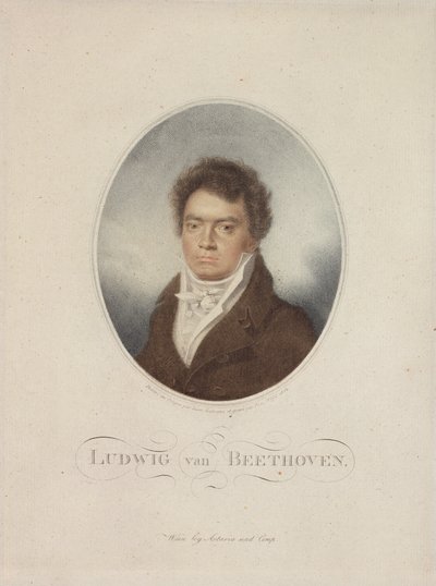 Ludwig van Beethoven (1770-1827) grabado por Blasius Höfel (1792-1863) 1814 de Louis Rene Letronne