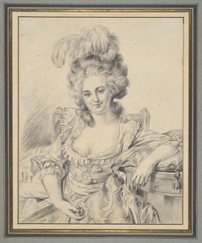 Retrato de una dama, estudio preparatorio para un cuadro de Louis Rolland Trinquesse