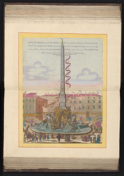 Vierstromenfontein te Roma Obelisco Panphilio gia nell ippodrom (...) (título sobre objeto) de Louis Rouhier