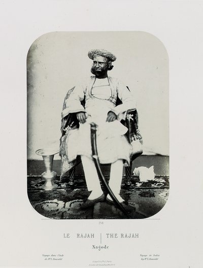 Un Natch Real en la Isla de Jug Navas Oudeypour; El Rajá, c.1865-68 de Louis Rousselet