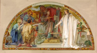 El Estado como árbitro para la industria, la educación y el ejército (estudio para el almuerzo, Old Senate Office Building) de Louis Schaettle