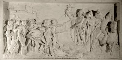 Guerra de Vendée: pacificación de la Vendée por el General Lazare Hoche (1768-1797) en 1796. Bajo relieve en mármol tallado por Simon Louis Boizot (1743-1809). 1800. Versalles, museo del castillo de Louis Simon Boizot