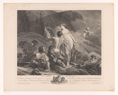 Venus en Vulcano Les Forges de Vulcain (título sobre el objeto) de Louis Simon Lempereur