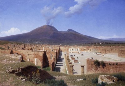 Vesubio desde Pompeya, 1883 de Louis Spangenberg