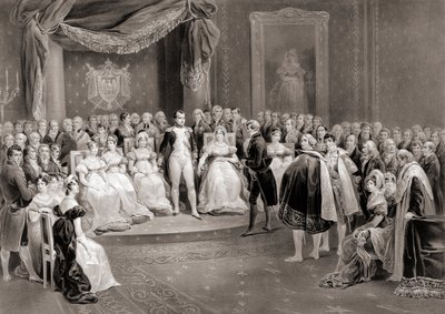 Napoleón y su corte. (imprimir) de Louis Stanislas (after) Marin Lavigne
