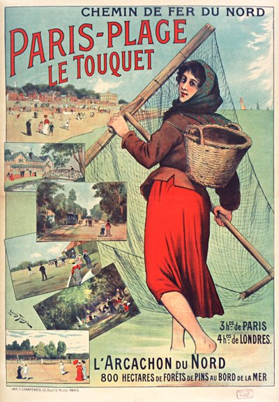 Le Touquet-Paris-Plage, c. 1900-1910 de Louis Tauzin
